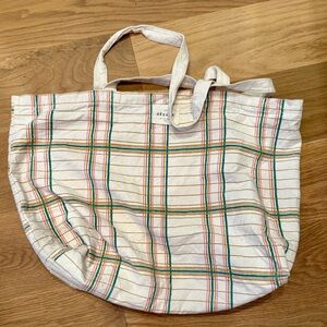 Multicolor Plaid Women's Sézane Tote Bag